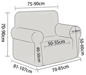 4Home Magic clean elasztikus fotelhuzat kék, 75 - 95 cm