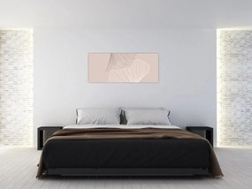 Kép - Bézs színű levelek N⁰2 (120x50 cm)