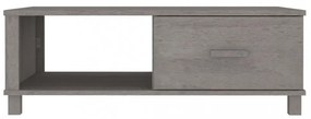HAMAR világosszürke tömör fenyőfa dohányzóasztal 100x55x35 cm