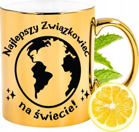 Arany csillogó bögre szakszervezeti ajándék fényképes nyomtatással