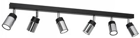 Spotlámpa NEST 6xGU10/8W/230V fekete/króm