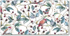 Fotó kép edzett üveg Szeder és madarak 140x70