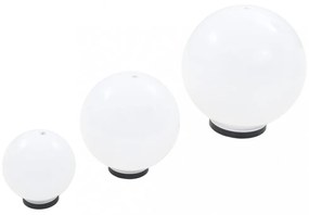 3 db-os LED gömblámpa-szett 20 / 30 / 40 cm PMMA