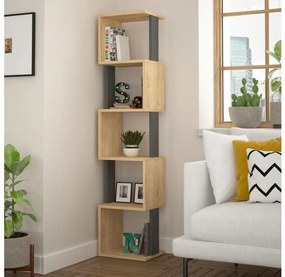 PIRI könyvtár 161x35 cm barna/antracit színben