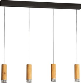Fischer & Honsel modern függeszték shine-wood fekete olajozott tölgy fhl61132