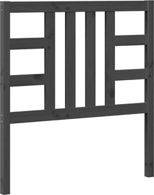 vidaXL szürke tömör fenyőfa ágyfejtámla 96 x 4 x 100 cm