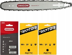 2x Lánc Raptor Vezetősín Nac CST61-50AOW 38cm .0325" 1,5mm