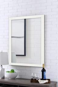 Framed tükör, fehér, 40×55 cm