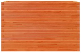viaszbarna tömör fenyőfa kerti virágtartó 110 x 40 x 68,5 cm