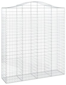 8 db íves horganyzott vas gabion kosár 200x50x220/240 cm