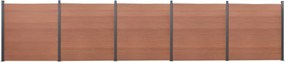 vidaXL barna WPC kerítéspanelszett 872 x 186 cm