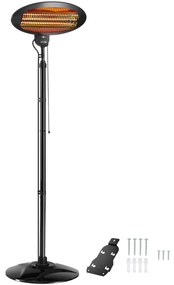 TecTake GmbH 405075 infravörös fűtőpanel solaris monolith 2000w állítható magasságú - fekete
