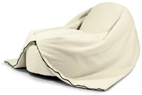 Krémszínű buklé gyerek babzsákfotel Cocoon 100 – SLOWDOWN