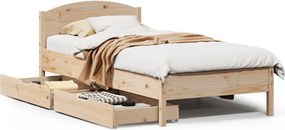 vidaXL tömör fenyőfa ágy matrac nélkül 100 x 200 cm