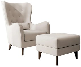 Fotel lábtartóval Calimero II  (krém + wenge). 1099332
