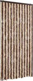 vidaXL bézs és világosbarna zsenília rovarfüggöny 100 x 200 cm