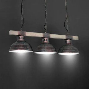 Csillár láncon HAKON 3xE27/60W/230V patina