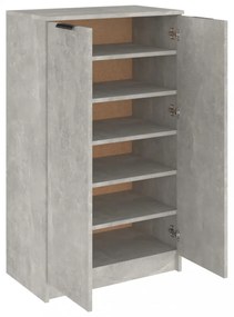 betonszürke szerelt fa cipősszekrény 59 x 35 x 100 cm