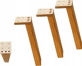 Téglalap alakú fa asztalláb 40cm magas 3db