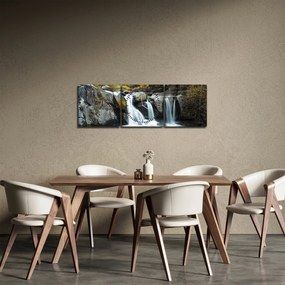 Kép - vízesés, Lushan, Kína (órával) (90x30 cm)