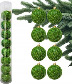 Holo Zöld Karåcsonyfa Bombåk Karåcsonyfa Buborékok 8 db-os karåcsonyfa gömb szett