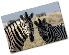 Üveg vágódeszka Két zebrák pl-ko-80x52-f-70684470