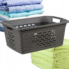 Kosár Szennyestartó Rendszerező Szabadon Álló Szürke Szellőző Branq 30L