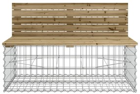 impregnált fenyőfa gabion kerti pad 103 x 70 x 65 cm