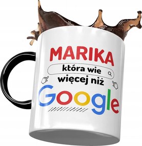 Fekete Bögre Marika Feleség Barátnő Ajándék Nyomtatott Fotóval