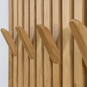 Natúr színű tölgyfa fogas panel 46x100x8 cm Parco – Spinder Design