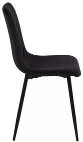 Freville Velvet étkezőszék, fekete