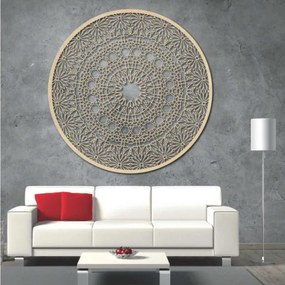Fából készült mandala a falon | POIET