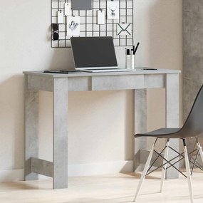 betonszürke forgácslap íróasztal 100x45x75 cm