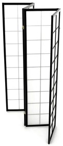 Fekete Tömörfa Paraván. EF-E804 BK