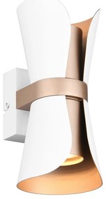 Fehér-bronzszínű fali lámpa Coat – Trio