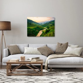 Üveg kép - Rizsteraszok II. (70x50 cm)