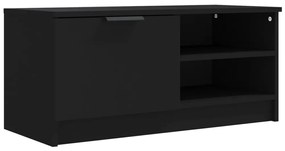 2 db fekete szerelt fa TV-szekrény 80 x 35 x 36,5 cm