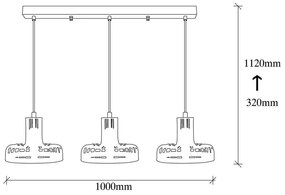 Fekete-rézszínű függőlámpa fém búrával Fellini – Opviq lights