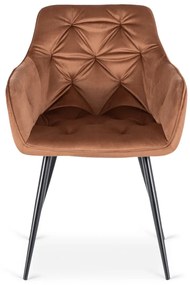 Rozsdabarna Színű Bársony Étkezőszék. MODESTO