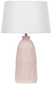 Rózsaszín kerámia asztali lámpa 56 cm ZARIMA Beliani