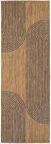 Fekete-barna kültéri-beltéri futószőnyeg 80x250 cm Mira 1453 – Ayyildiz Carpets