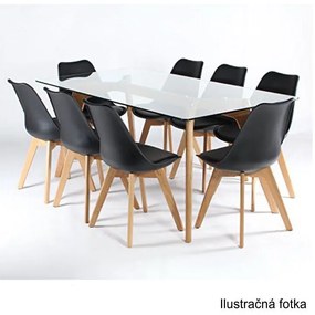 Fekete szék bükk lábakkal BALI MARK