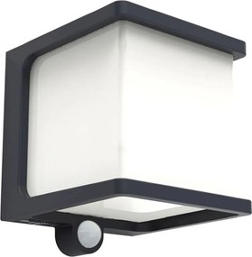 LUTEC 6940101125 DOBLO Fali Lámpa Mozgásérzékelővel Antracit LED IP44