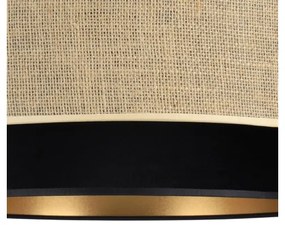 SARTA függőlámpa zsinórral 1xE27/60W/230V fekete/juta