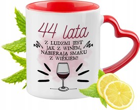 44 Születésnap Piros Szív Alakú Füllel Ajándék