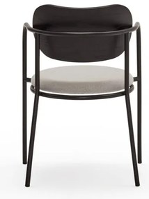 Fekete-szürke étkezőszék kőrisfa dekorral Eclipse - Teulat