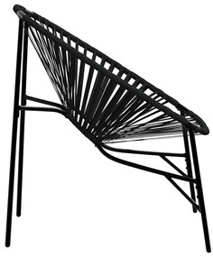fekete polyrattan kerti tojás szék
