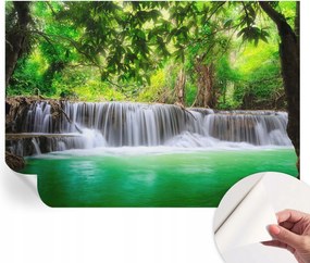 Dekoratív öntapadós fotótapéta Hálószobába Erdei vízesés 312x219 cm
