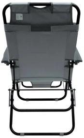 Összecsukható állítható szék szürke/fekete