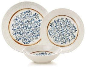 24 darabos étkészlet kék/bézs/porcelán